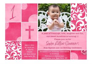 Baptism and Birthday Party Invitations Free Printable First Birthday and Baptism Invitations