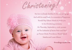 Baptism Invitation Card Wordings Christening Invitation Wording Wordings and Messages