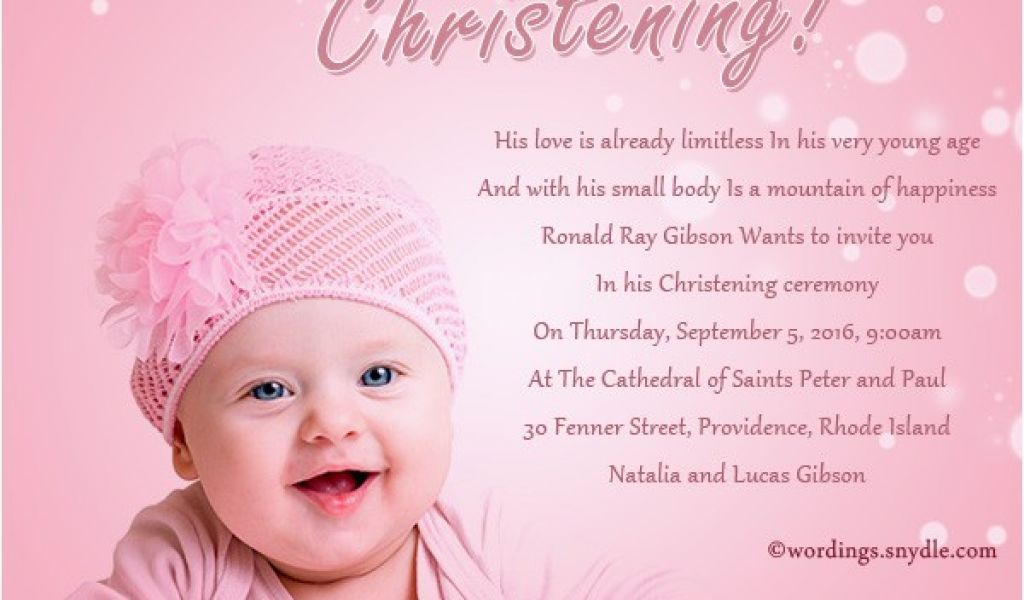 Baptism Invitation Message Christening Invitation Wording Wordings and