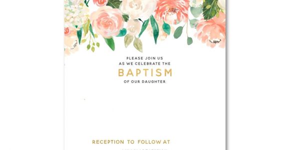 Baptism Invitation Templates Free Free Free Template Free Floral Baptism Invitation Template