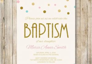 Baptism Invitations Etsy Baptism Invitation Pink Blue Gold Glitter by Lavenderarte