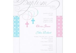 Baptism Invitations for Boy and Girl Boy and Girl Twins Baptism Invitation
