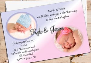 Baptism Invitations for Boy and Girl Twin Baptism Invitations Twin Boy and Girl Baptism