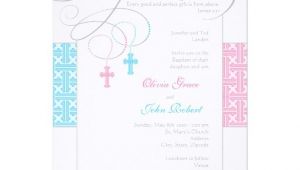 Baptism Invitations for Twins Boy and Girl Boy and Girl Twins Baptism Invitation