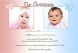 Baptism Invitations for Twins Boy and Girl Personalised Boy Girl Twins Christening Invitations