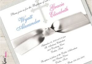 Baptism Invitations for Twins Boy and Girl Twin Baptism Invitation Christening Boy and by Libbykatesmiles