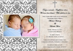 Baptism Invitations for Twins Printable Christening Baptism Invitations by