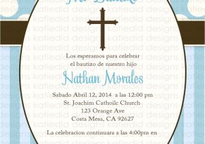 Baptism Invitations In Spanish Free First Munion Invitation Spanish Christening Baptism