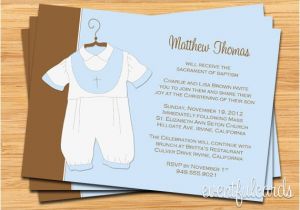 Baptism Invites Walgreens Blue Baptism or Christening Invitation by eventfulcards