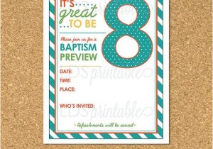 Baptism Preview Invitations Great to Be Eight Baptism Preview Invitation for Primary