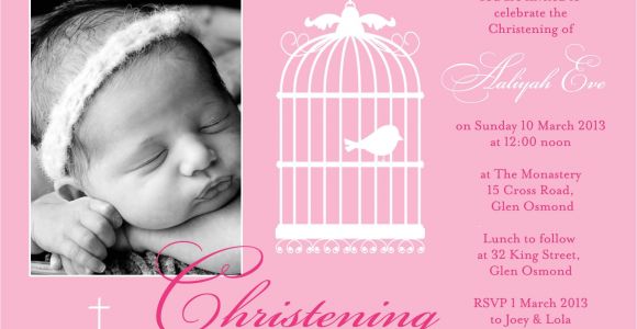 Baptismal Invitation for Baby Girl Baptism Invitations for Girl Free Christening Invitation