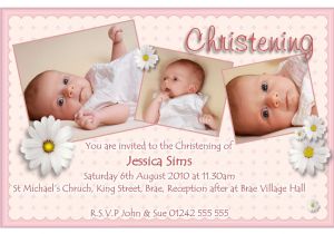 Baptismal Invitation for Baby Girl Christening Invitation for Baby Girl Christening