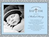 Baptismal Invitation for Boys Radiant Cross Boy Baptism Invitation