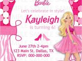 Barbie Birthday Invitation Card Free Printable Barbie Birthday Invitation by Kaitlinskardsnmore On Etsy