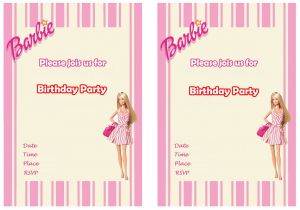 Barbie Birthday Invitation Card Free Printable Barbie Birthday Invitations Birthday Printable