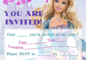 Barbie Birthday Invitation Card Free Printable Barbie Birthday Invitations Template Best Template