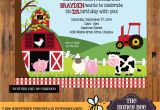 Barnyard Party Invitation Wording Farm Animal Birthday Invitation Barnyard Birthday