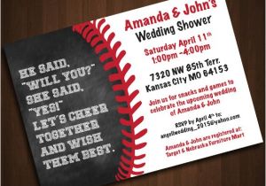 Baseball Bridal Shower Invitations Baseball themed Wedding Shower Invitation Printable