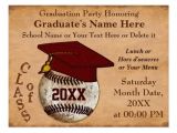 Baseball Graduation Invitations Custom Vintage Baseball Graduation Invitations Postcard