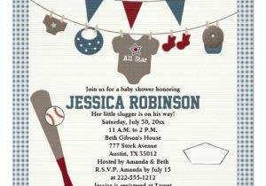 Baseball Invitations for Baby Shower Baseball themed Baby Shower Invitations