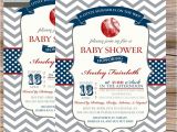 Baseball Invitations for Baby Shower Boys Baby Shower Invitation Vintage Baseball Red & Navy