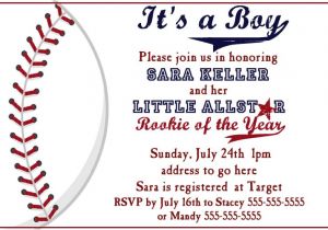 Baseball themed Baby Shower Invites Baseball Baby Shower Invitation