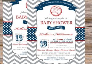 Baseball themed Baby Shower Invites Baseball themed Baby Shower Image
