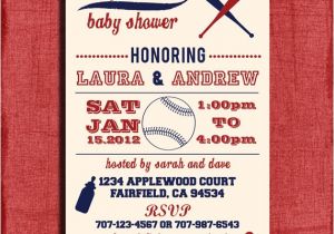 Baseball themed Baby Shower Invites Printable Baby Shower Baseball themed 4×6 or 5×7