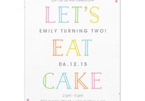 Basic Birthday Invitations Let S Eat Cake Invitations & Cards On Pingg