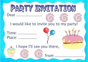 Basic Birthday Party Invitations Birthday Party Invitation