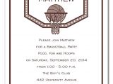 Basketball Birthday Party Invitation Wording Basketball Basketcase Party Invitations by Invitation