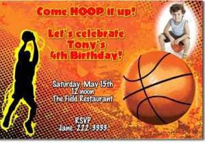 Basketball Birthday Party Invitation Wording Basketball Birthday Invitations Candy Wrappers Thank You