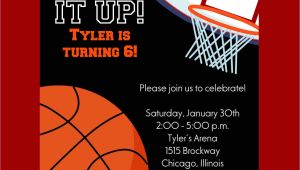 Basketball Birthday Party Invitation Wording Basketball Invitation Printable Invitation Kids Birthday