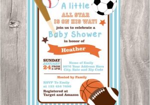 Basketball themed Baby Shower Invitations Baby Shower Invitation Sports themed Printable Blue Baby
