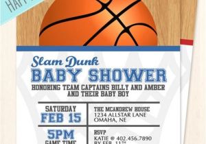 Basketball themed Baby Shower Invitations Save This Pin Basketball Baby Shower Invitations Wording
