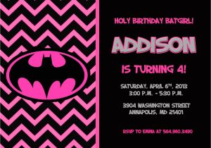 Batgirl Birthday Party Invitations Batman Batgirl Birthday Party Invitation Printable or