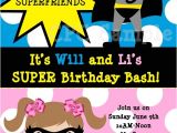 Batgirl Birthday Party Invitations Batman Batgirl Superhero Birthday Invitations Printable