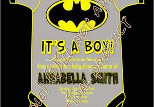 Batman Baby Shower Invitation Templates Superhero Batman Baby Shower It S A Boy Party by Craftyhooves