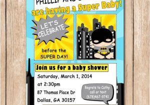 Batman Baby Shower Invites Superhero Baby Shower Invitation Batman by