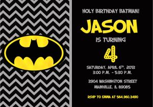 Batman Birthday Invitation Template Batman Superhero Birthday Party Invitation by