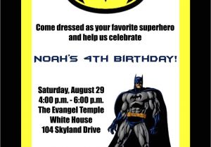 Batman Birthday Invitation Template Items Similar to Custom Printable Batman Birthday Party