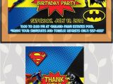 Batman Vs Superman Birthday Party Invitations Batman Superman Invitation Batman Superman Birthday