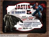 Batman Vs Superman Birthday Party Invitations Batman Vs Superman Invitation Batman Vs by Holidayprintdesign