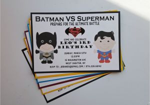 Batman Vs Superman Party Invitations Batman Vs Superman Birthday Party by 1stimpressioninvites