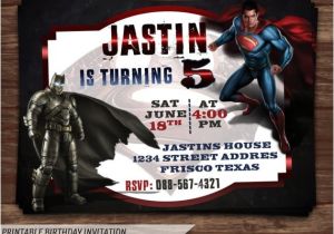 Batman Vs Superman Party Invitations Batman Vs Superman Invitation Batman Vs by Holidayprintdesign