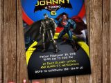Batman Vs Superman Party Invitations Batman Vs Superman Invitation Card Party Invite by Lunalumuc