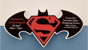 Batman Vs Superman Party Invitations Personalised Batman Vs Superman Birthday Party Invitation