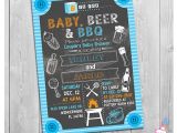 Bbq Baby Shower Invites Baby Beer & Bbq Baby Shower Invitation Printable Chalkboard