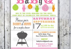 Bbq Baby Shower Invites Baby Shower Invitation Baby Q Baby Bbq Digital Printable