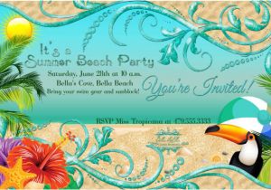 Beach Party Invitation Template 12 Beach Party Invitations Psd Ai Word Pages Free